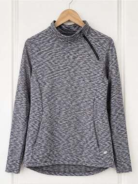 Marika Purple/Gray Space Dye Quarter Zip Performance Pullover Women’s Medium